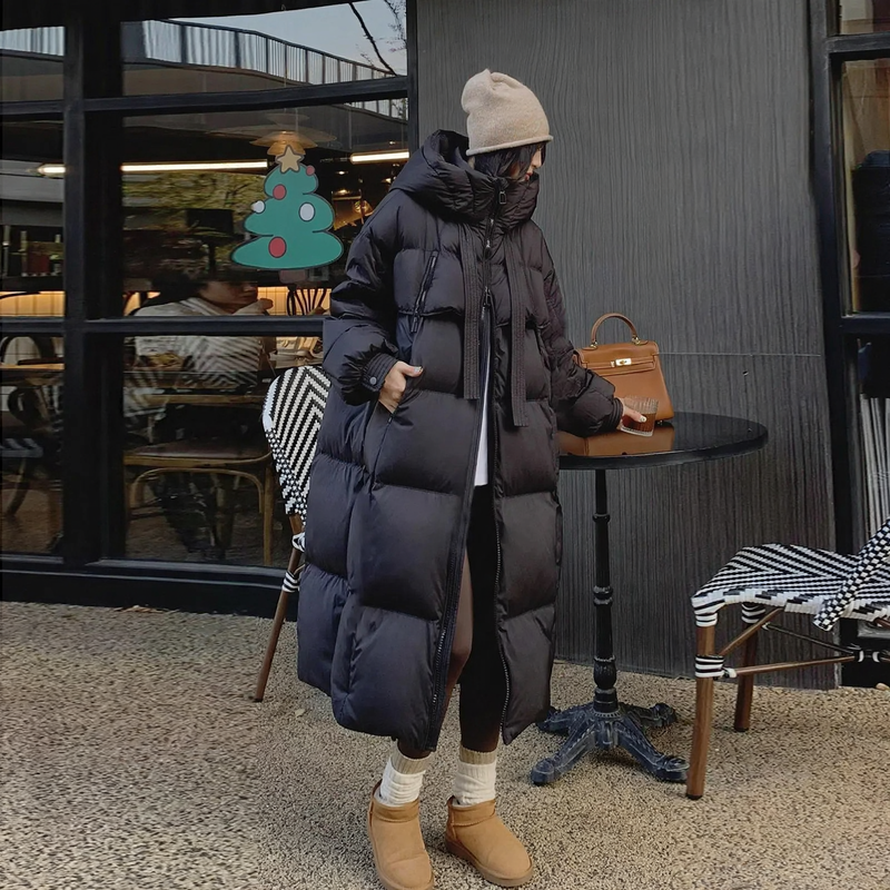 Long women's winter coat in Korean style