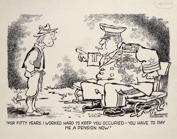 For fifty years I worked hard to keep you occupied  You have to pay me a pension