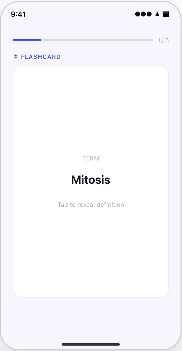Flashcard activity