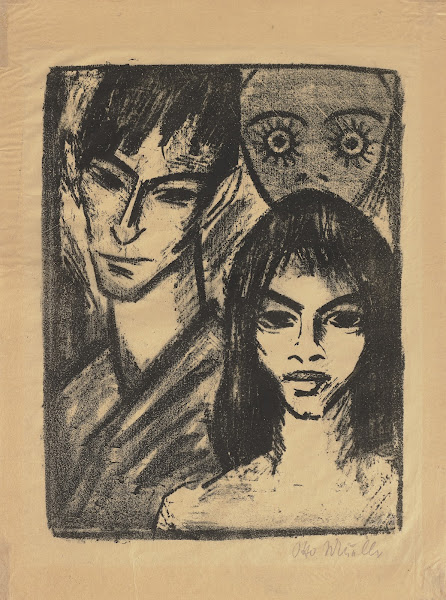 Selbstbildnis mit Modell und Maske 1921  1922