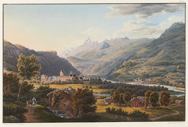 Vue dIlanz première ville sur les bords du Rhin supérieur