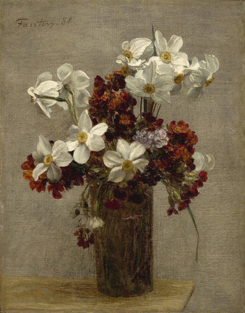 Narcisses giroflées et primevères 1881