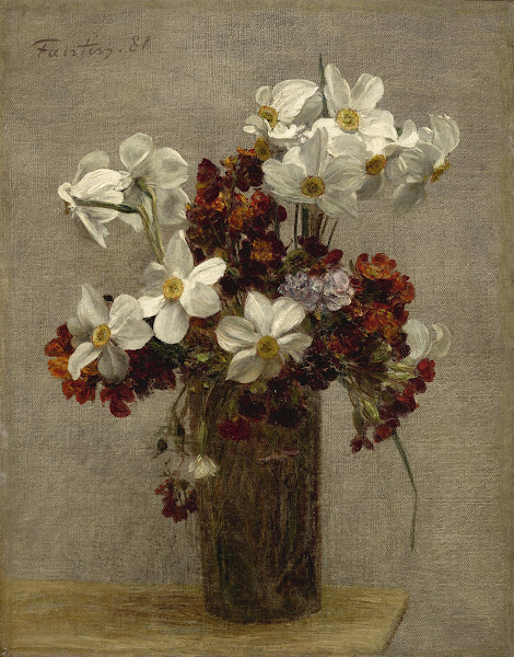 Narcisses giroflées et primevères 1881