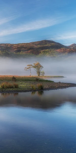 Landscape, Reflection, Nature, Mist, Fog 8K Wallpaper Background