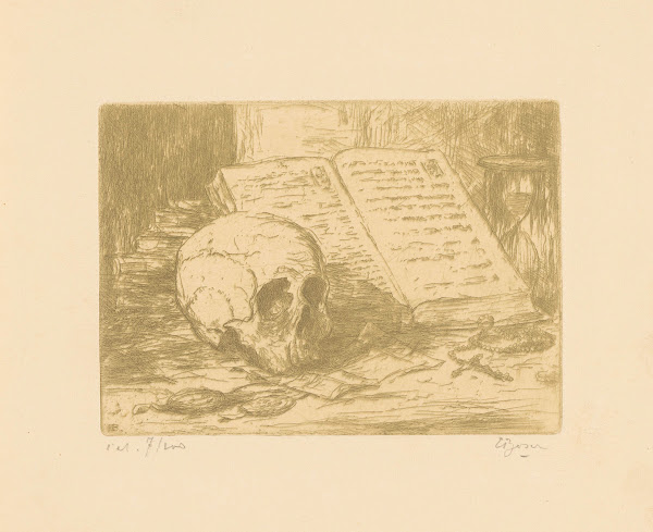 Stilleven met schedel en boek 1873 1931
