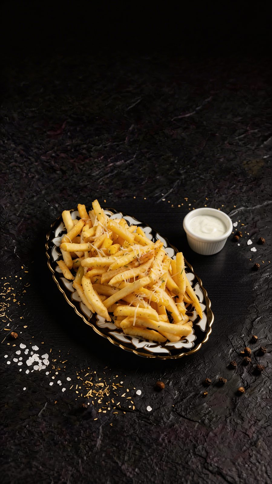 Garlic Fries With Parmesan dish