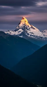 Matterhorn Alpenglow Sunset Swiss Alps Mountain Peak
