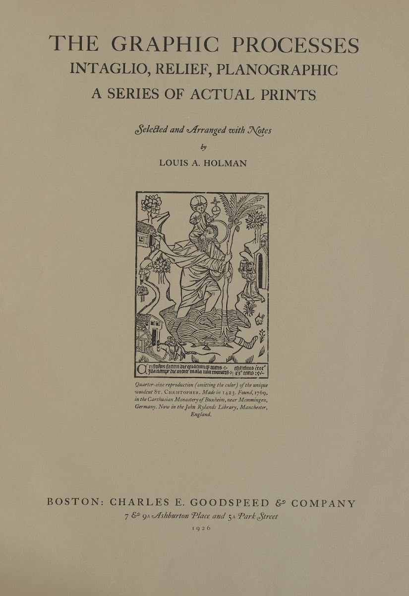 The graphic processes intaglio relief planographic  Titlepage 1926