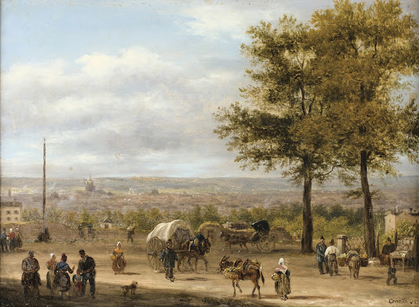 Vue des hauteurs de Paris 1827