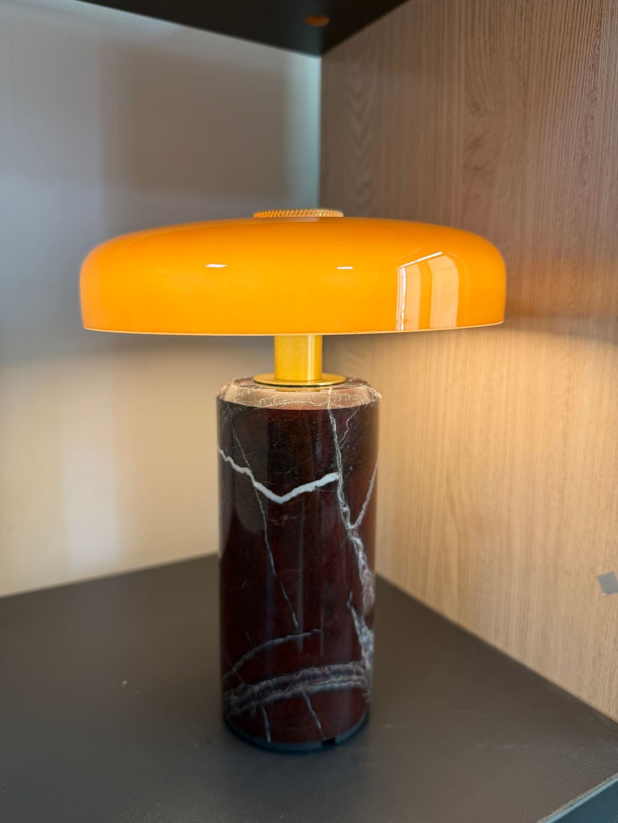Marble table lamp model 5809, rechargeable, 3-level dimmable
