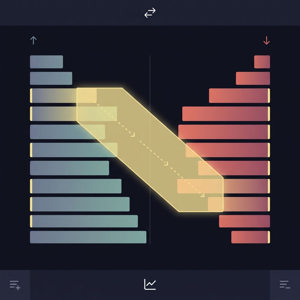 Limit order book diagram with bid and ask depth bars and a large sliced order crossing price levels illustrating liquidity and Why Prop Limits and Liquidity Matter