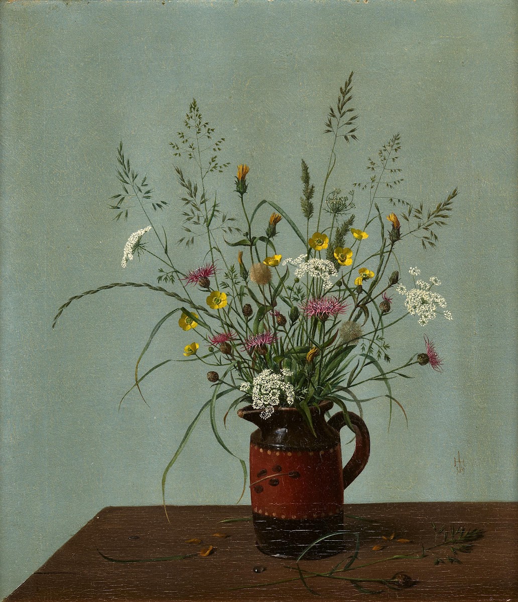 Wiesenblumen Strauß in Milchkanne 1938