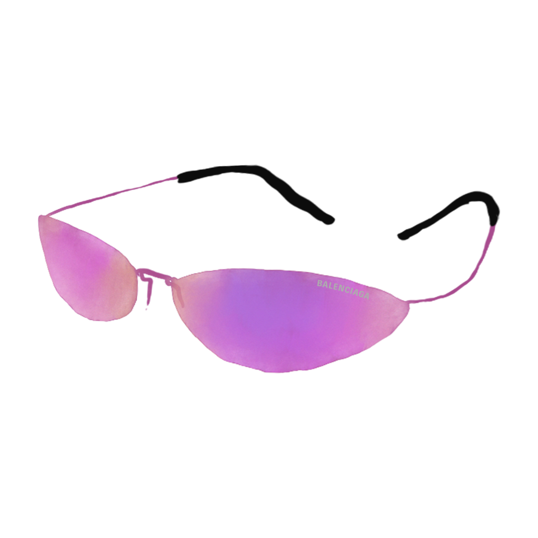 Yeezy Balenciaga MALIBU ROUND SUNGLASSES IN PURPLE product image