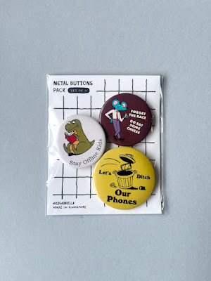 Pack of 3 Metal Buttons