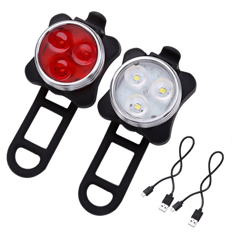 Bicycle light set, COB rear light, USB rechargeable