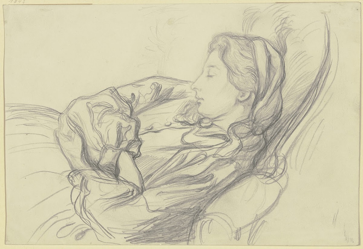 Ida Scholderer sleeping