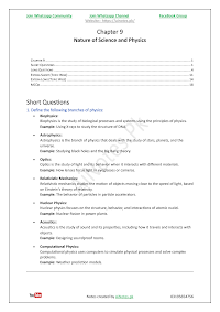 FBISE Class 9 Chapter 9 Nature of Science and Physics