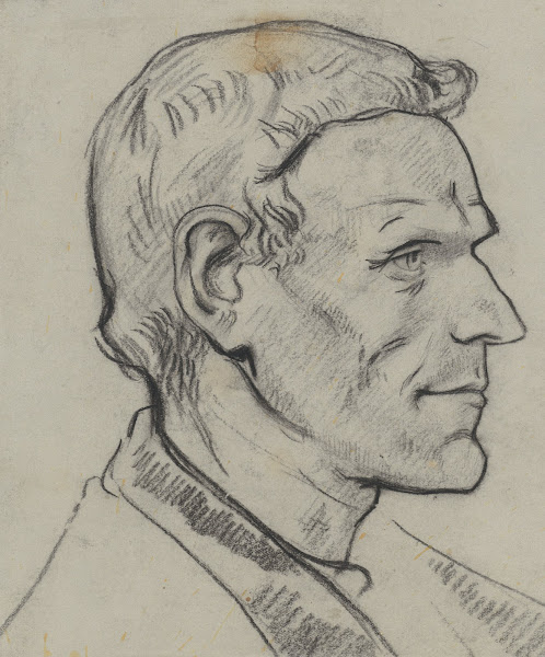 Kop van een man van opzij 1878   1938