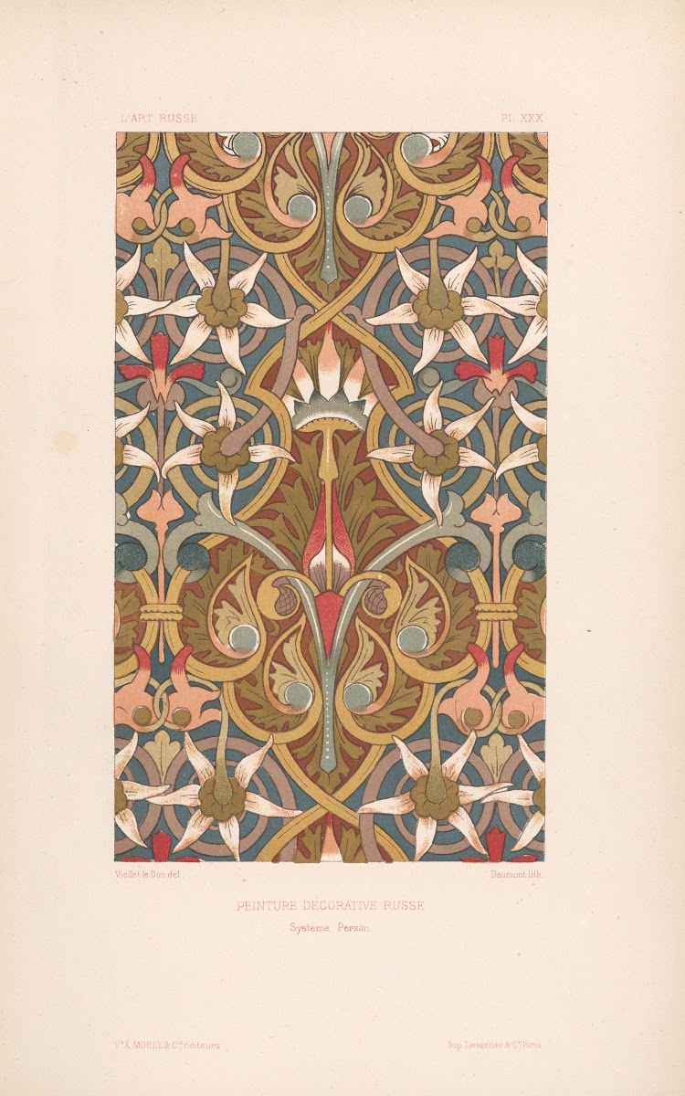 Peinture décorative russe  Système persan 1877