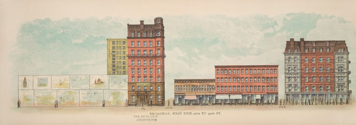 Broadway West Side 56th to 59th St 1899