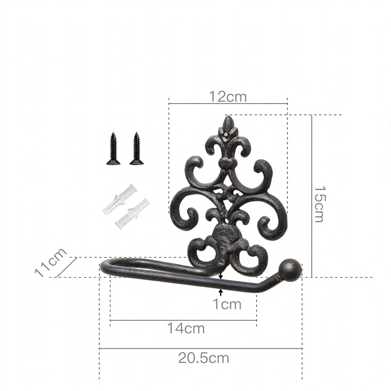 Cast Iron Towel Rack in Vintage Style
