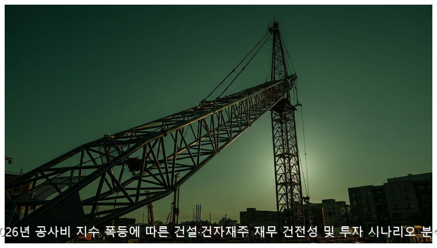 2026년 공사비 지수 폭등에 따른 건설·건자재주 재무 건전성 및 투자 시나리오 분석 핵심 안내 및 분석 인포그래픽 (2)