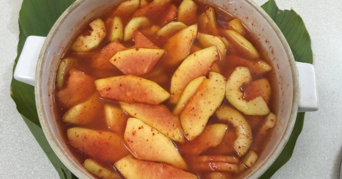 Đu đủ hường Làm kim chi