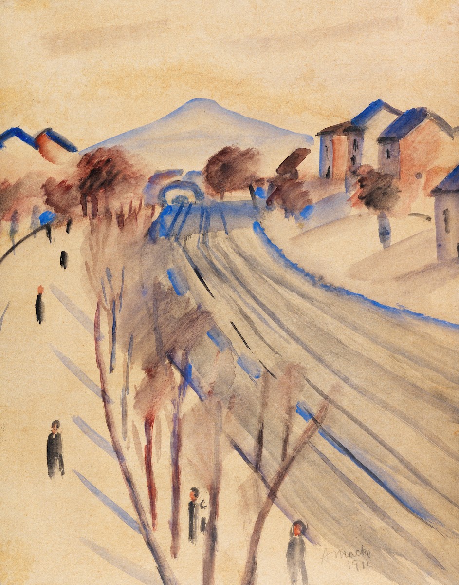 Ölberg mit Bahngleisen II 1912