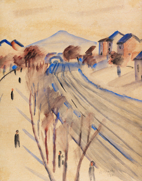 Ölberg mit Bahngleisen II 1912