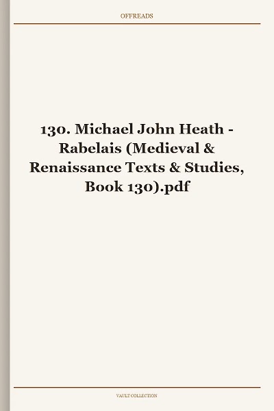 Rabelais (Medieval & Renaissance Texts & Studies, Book 130)