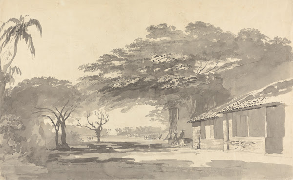 Sepoys resting under trees