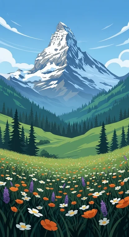 Alpine Wildflower Valley