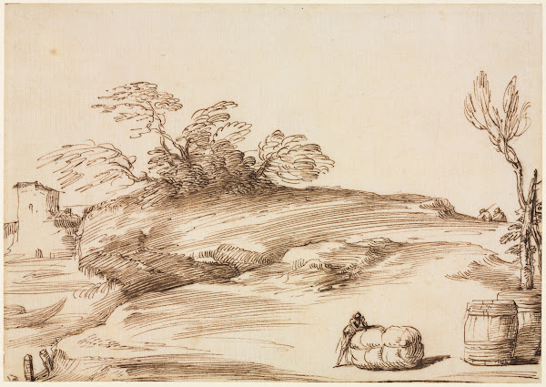 Landscape with a Man Leaning on a Bale c 1640