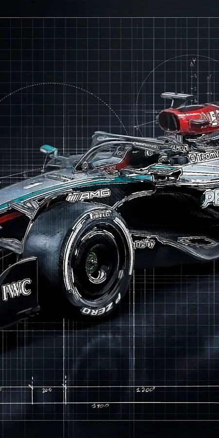 Formula 1, Car Design, Motorsport, Mercedes F1 2K Phone Wallpaper