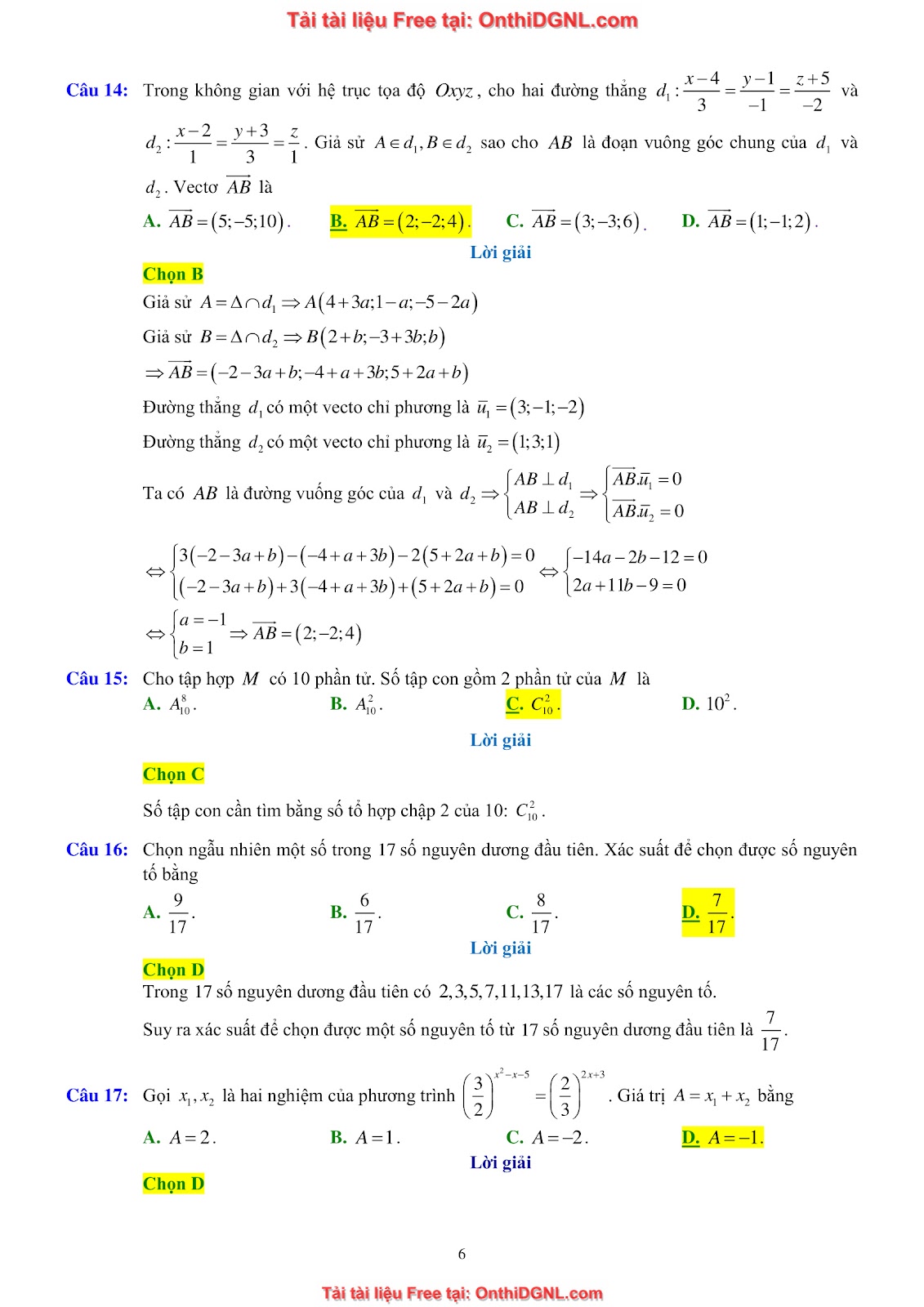 16 Đề ôn DGNL Sư Phạm HN môn toán - có đáp án