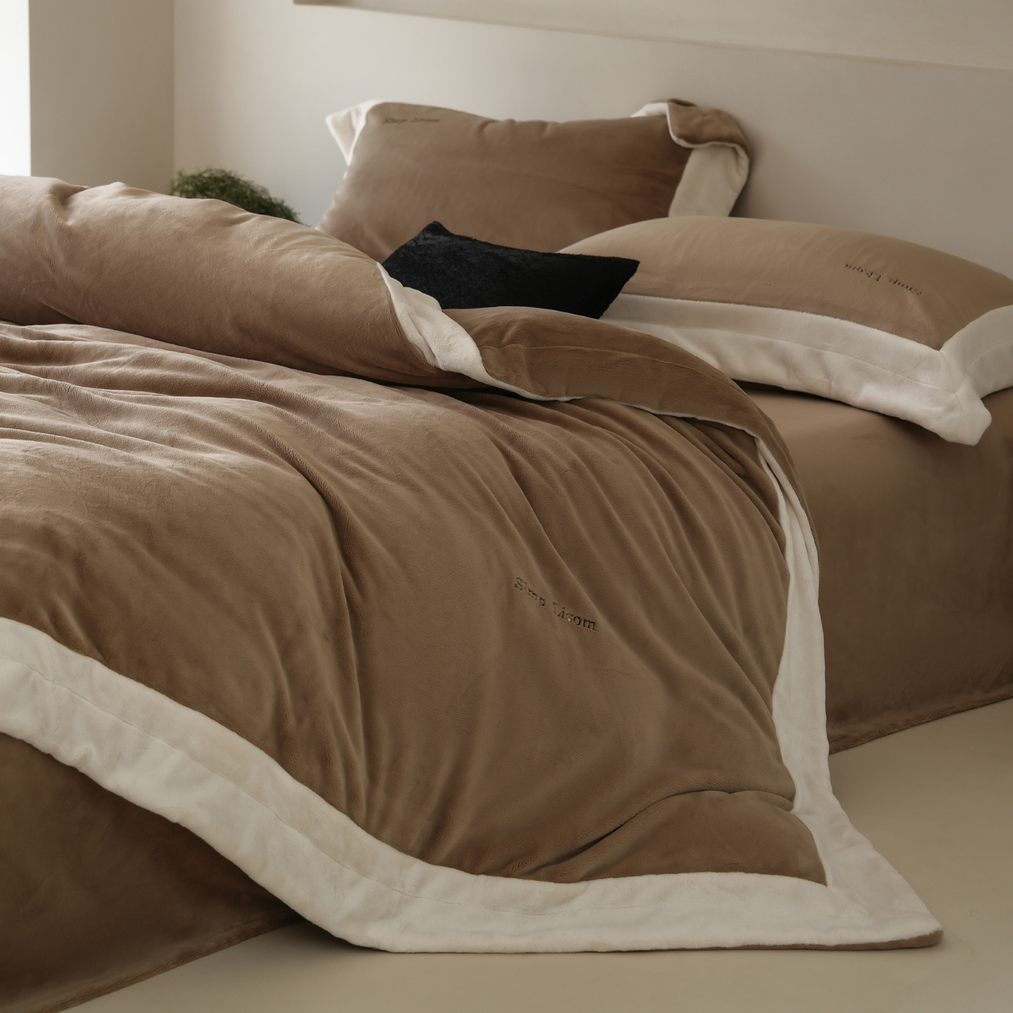Milk fiber fleece bedding set, extra warm