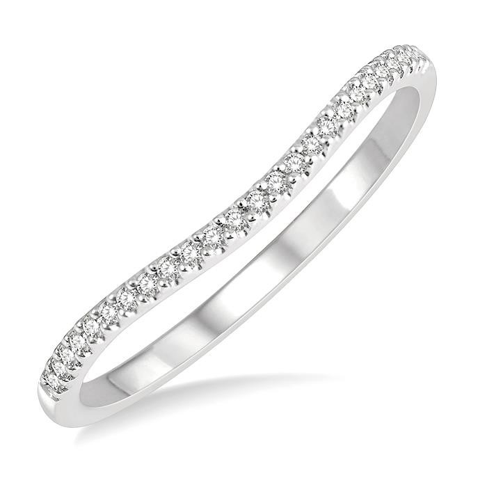 Curved Diamond Wedding Band