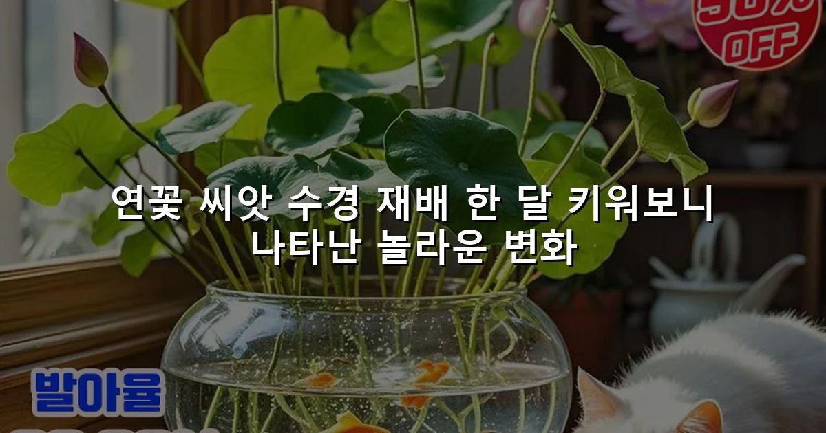 연꽃 씨앗 수경 재배 한 달 키워보니 나타난 놀라운 변화