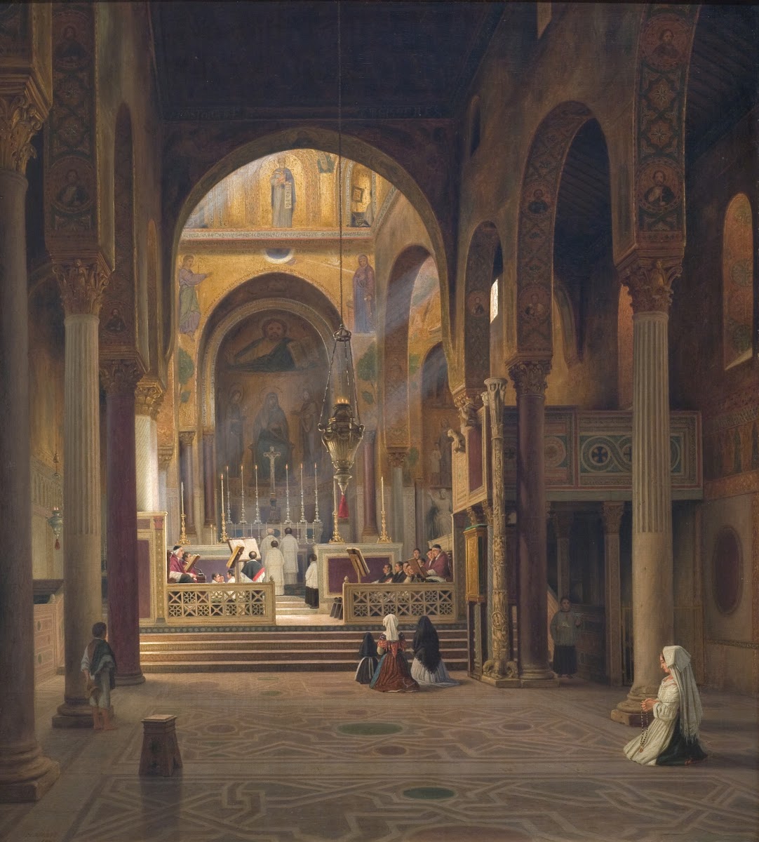 Interior of the Capella Palatina in Palermo Italy 1841   1842