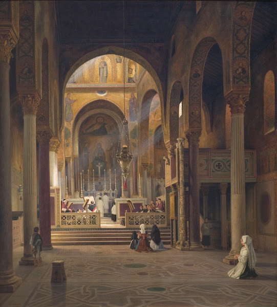 Interior of the Capella Palatina in Palermo Italy 1841   1842