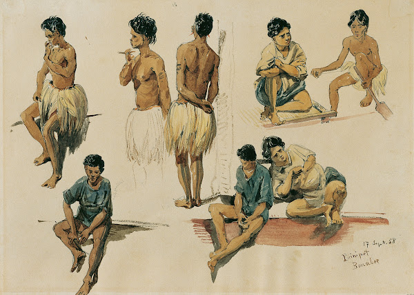 Eingeborene der Insel Puinipet Ponape Caroline Islands 1858
