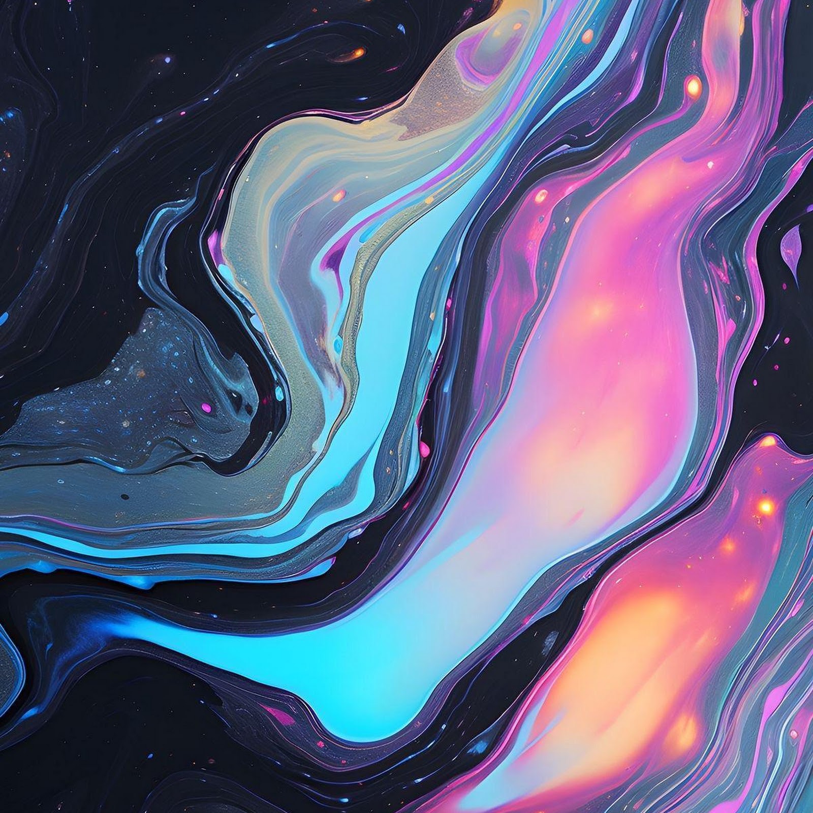 Download Vibrant Abstract Liquid Galaxy Full HD iPhone
