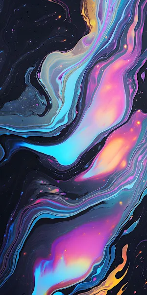 Vibrant Abstract Liquid Galaxy Full HD iPhone Wallpaper Background