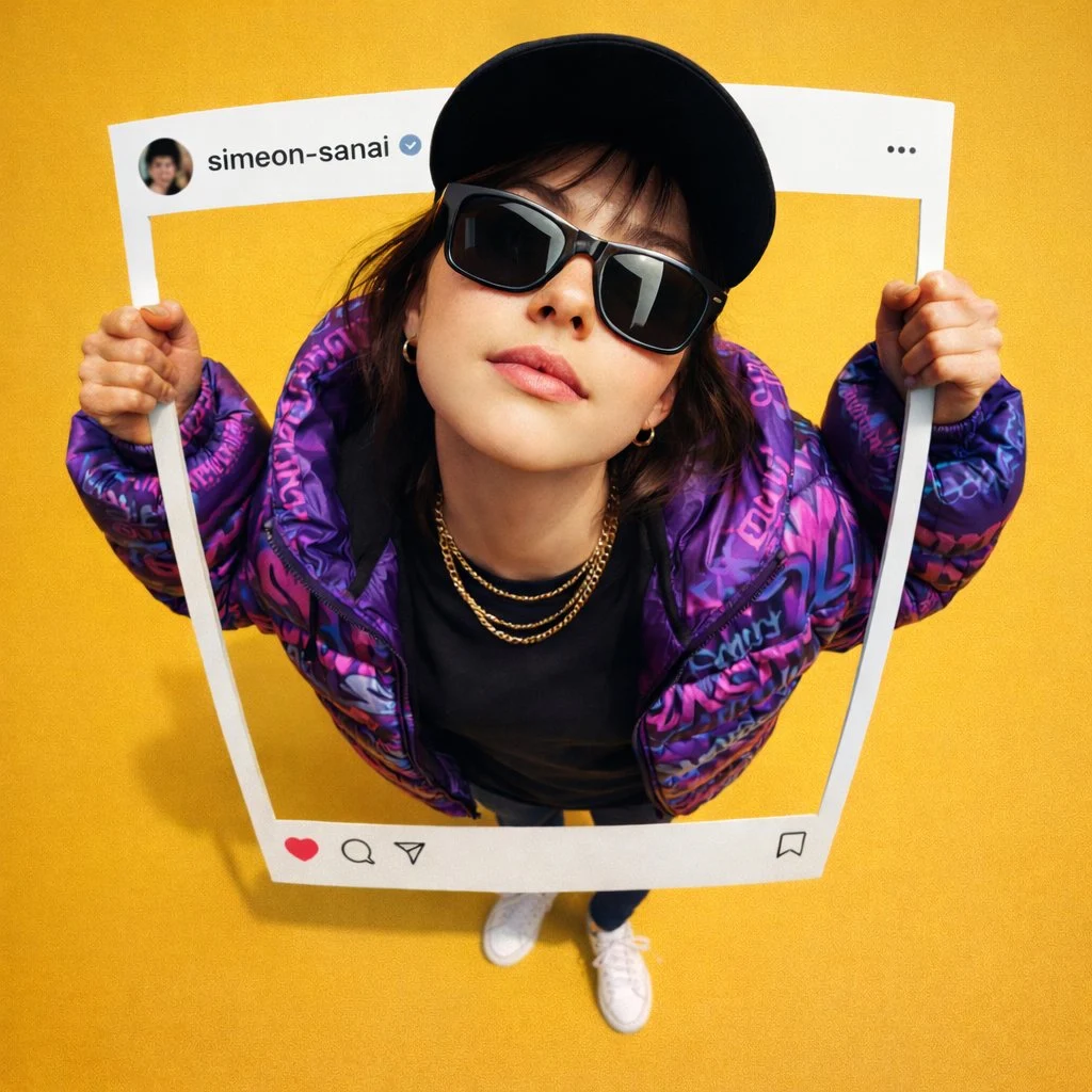 Ruptura de marco de Instagram ultrarrealista