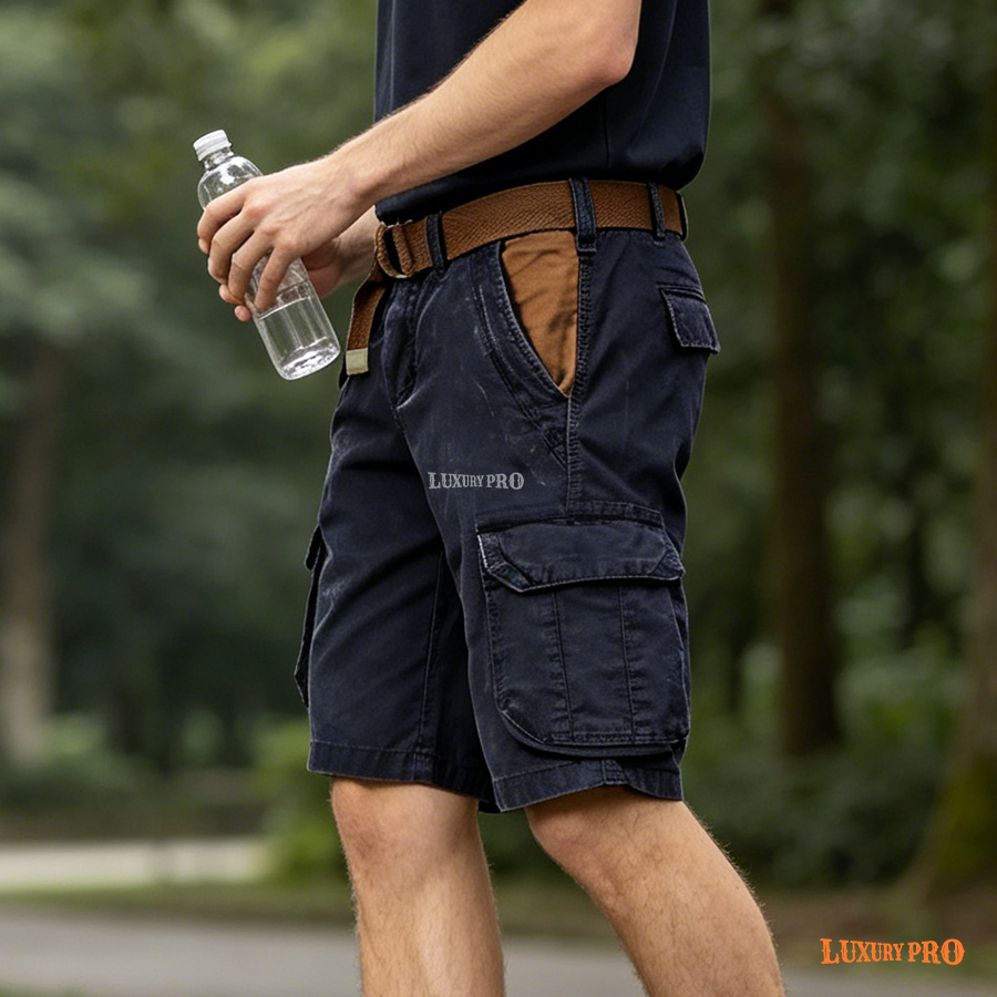2D Denim Shorts With Belt