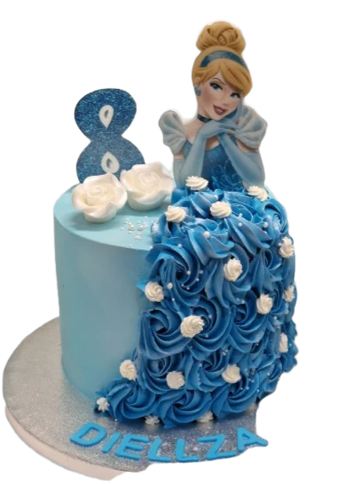 Cinderella Themed Fresh Cream Cake CB-RC218