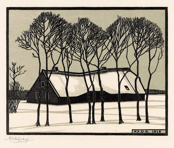 Boerderij in de sneeuw 1918