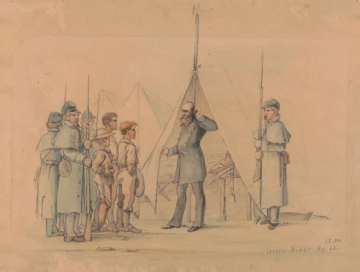 The first Rebel prisoners  General Willich Green River Kentucky 1862