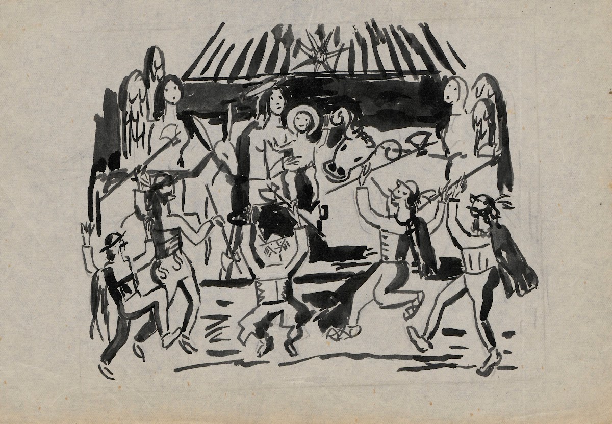Projekt ilustracji do Pastorałek Misterium 1 1924