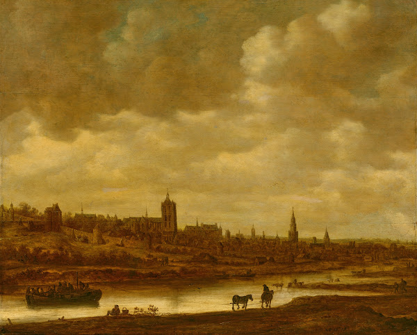 Brussels with a ferry pulled by two horses 1649